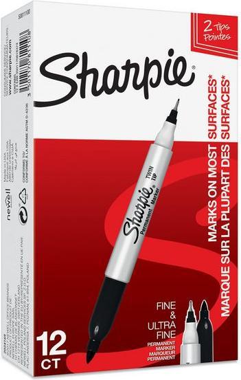 Produktbild Sharpie Permanentmarker S0810840 Rundspitze Fein Schwarz (Schwarz, 0.90 mm, 1 x)
