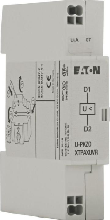Produktbild Eaton Unterspannungsauslöser PKZ0(4), PKE, AC, 230 V 50 Hz, Push-in-Klemmen
