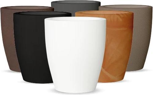 Actual product image Newgarden VIOLETA 55 planter, tub XXL large double-walled round, high ø55x60cm black 68L with water