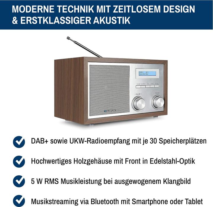 Produktbild Blaupunkt Rxd 180 Wn (PLL, FM, DAB+, UKW, Bluetooth)