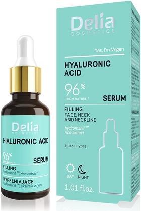 Delia Cosmetics Hyaluronsäure-Serum Anti-Aging-Feuchtigkeitsbehandlung für alle Hauttypen 30ml (30 ml)
