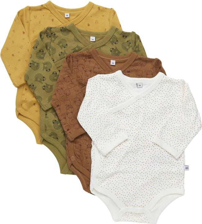 Actual product image Pippi Wrap-around long-sleeved bodysuit set of 4 Tinsel Gr. 62 (62)
