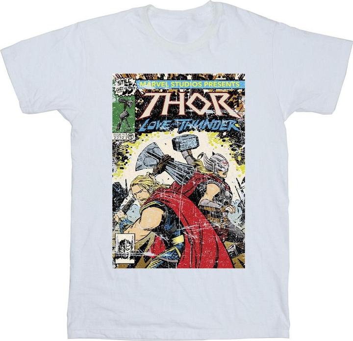 Image du produit - T-shirt THOR LOVE AND THUNDER VINTAGE POSTER - Homme (XL)