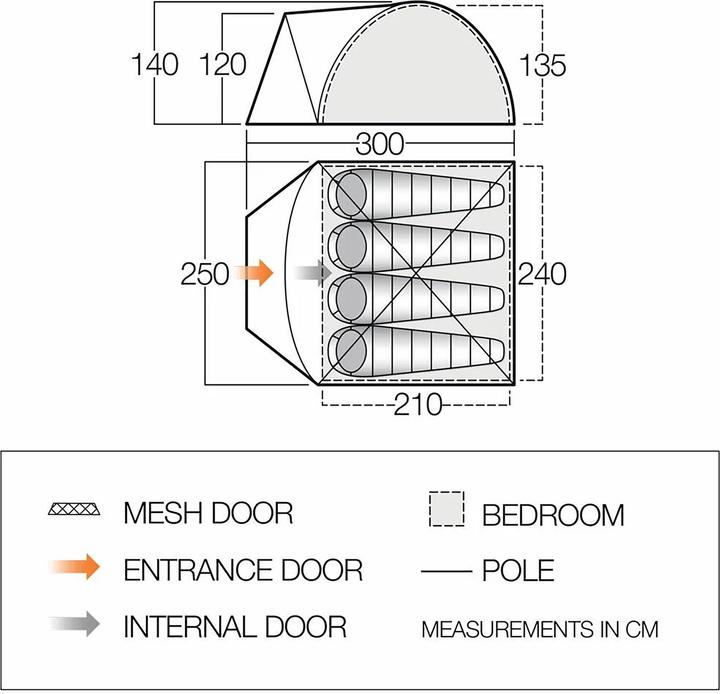 Produktbild Vango Tay 400 (Kuppelzelt, 4.79 kg, 4 Personen)