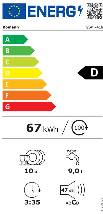 Energie-Label Bomann BOM GSP 7418