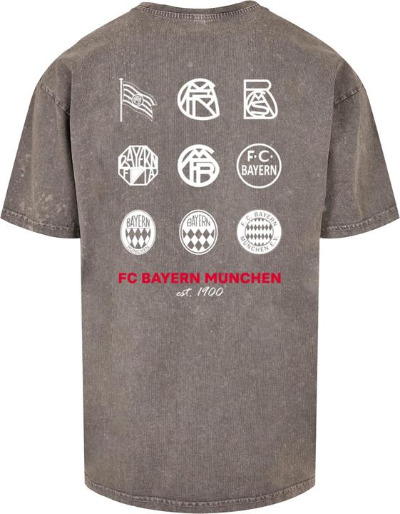 Produktbild FC Bayern München Logo History Acid Washed Heavy Oversize Tee - 115115 (L)