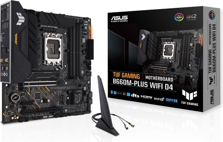 Productafbeelding ASUS TUF GAMING B660M-PLUS D4 (LGA 1700, Intel B660, mATX)