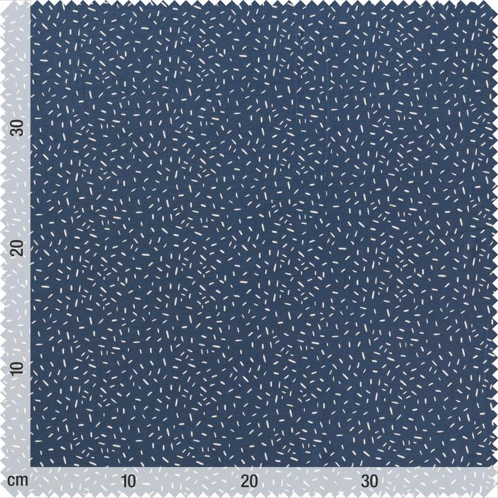 Actual product image VBS Jersey-Stoff "Konfetti-Streifen Jeans-Blau", 145 cm breit, Meterware
