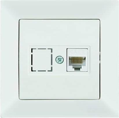 Actual product image Mutlusan Candela data socket 1-fold CAT6 Internet network White