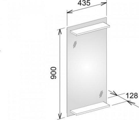 Produktbild Keuco Edition 11 Gäste WC Lichtspiegel, mit integrierter, beleuchteter Ablage, 11198, 435 x 900 x 1