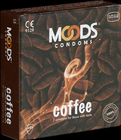 Produktbild Moods Coffee Condoms» 3 Kondome mit Kaffee-Aroma für wahre Geniesser (3 Stk.)
