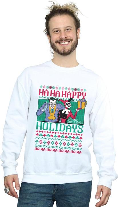 Produktbild Joker und Harley Quinn Ha Ha Frohe Feiertage Baumwolle Sweatshirt (L)