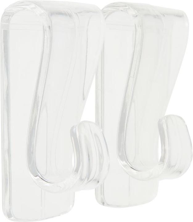 Actual product image tesa Adhesive hooks for glass, 1kg holding capacity, can be removed without a trace & reused, 2 hooks