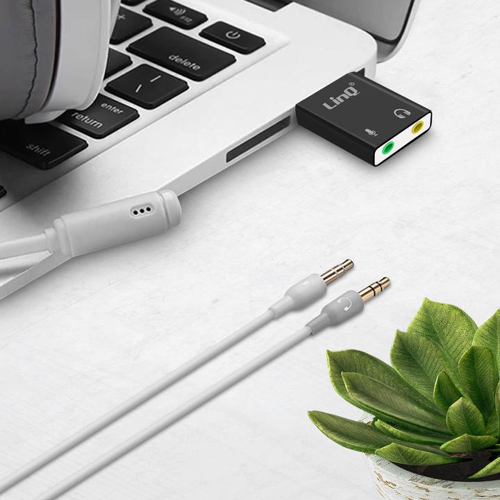 Produktbild LinQ Externe USB 3.5mm Klinken-Soundkarte (USB 2.0)
