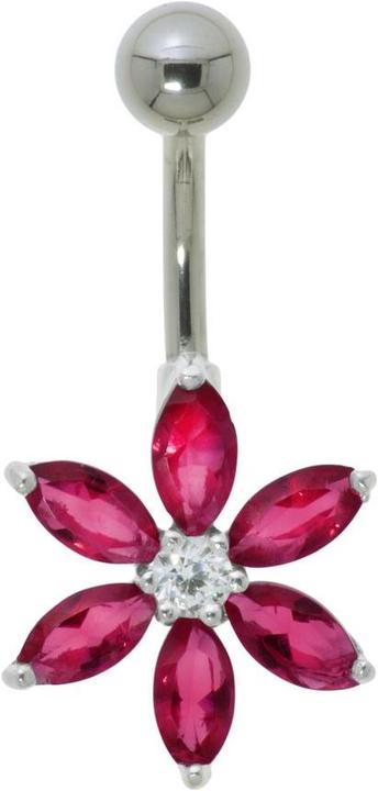 Actual product image Bijouteria Bellypiercing (Stainless steel, Silver 925, Zirconia)
