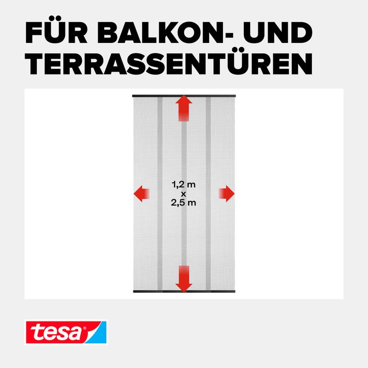 Actual product image tesa Insect screen STANDARD slatted door, curtain with Velcro fastener, without drilling (120 x 250 cm)