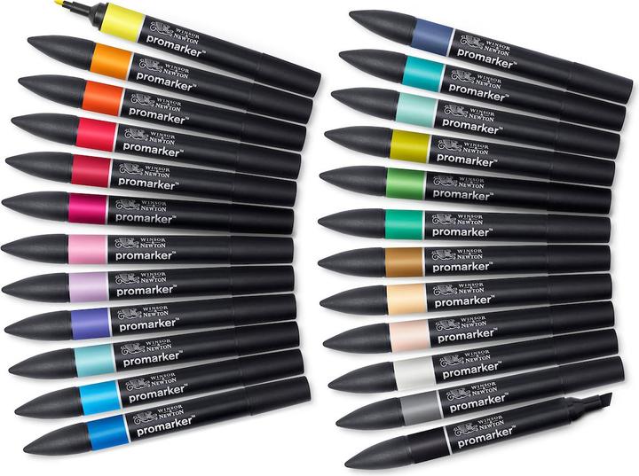 Actual product image Winsor & Newton Promarker set - Art & illustration (24 pcs) (832381) (Multicoloured, 24 x)