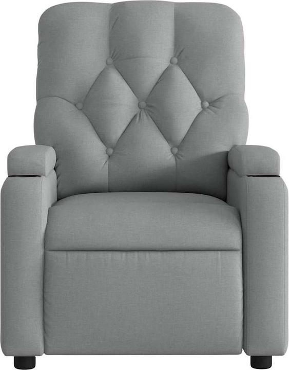 Actual product image VidaXL Massage chair light grey fabric,Colour: Light grey,Material: Fabric