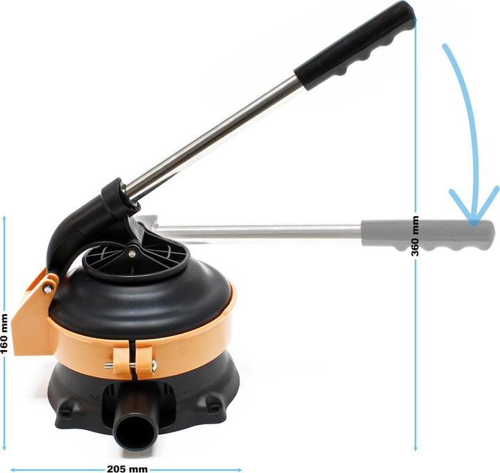Actual product image Wiltec Hand Water pump with rustfree steel lever max. 70l/min (Garden pump)