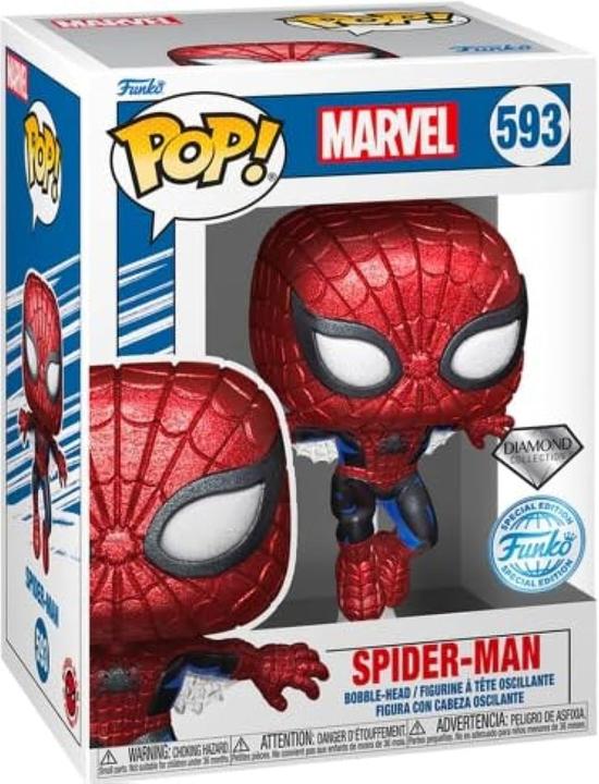 Actual product image Funko Marvel 80th Anniversary POP! vinyl figure Spider-Man(DGLT) 9 cm