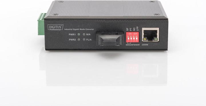 Digitus Convertitore industriale di media Gigabit 10/100/1000BaseT a 1000Base-SX SC 0.5km esteso Temp....