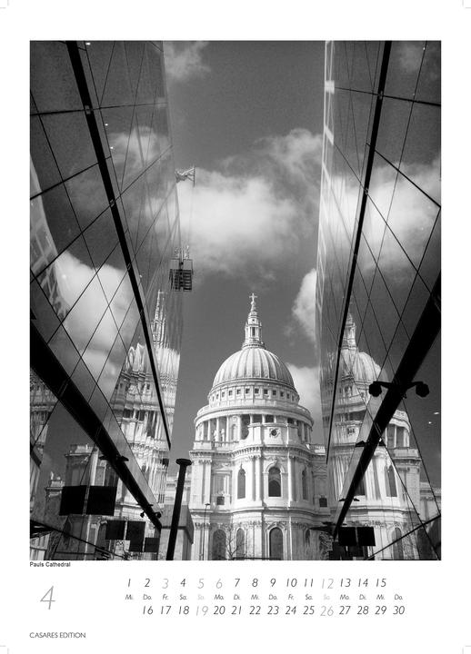 Produktbild London schwarz-weiss 2026 S 29x21cm (Deutsch)