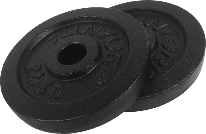 Tunturi Gusseisen 2.5 kg Gewichtscheibenpaar 30 mm (2 x 2.5 kg)