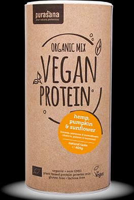 Produktbild Purasana Vegan Protein Mix - Hemp / Pumpkin & Sunflower (400g Dose) (Natur, 1 Stk., 400 g)