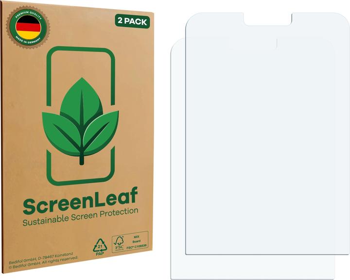 Actual product image ScreenLeaf Screen Protector sustainable Screen Protection, clear, anti-scratch (2 Piece, BlindShell Classic 2)
