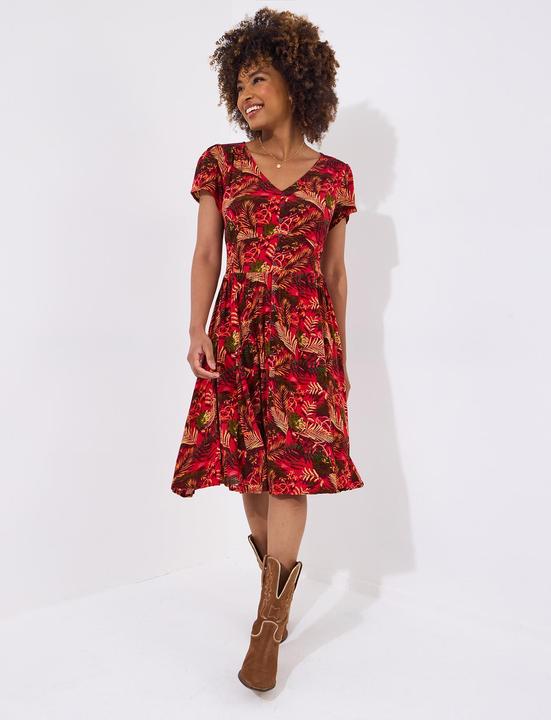 Actual product image Joe Browns Tropical Shirred Waist Dress (36)