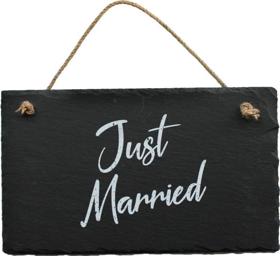 Trend Import Schiefertafel "Just Married"