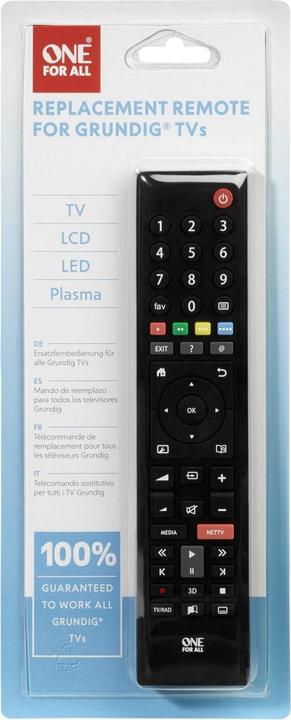 Image du produit One for All Télécommande de remplacement de Grundig TV (Télécommande universelle, Infrarouge)