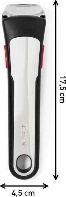 Image du produit Tefal Poignée Ingenio Premium avec insert en acier inoxydable (18.30 cm, Matières plastiques, Métal)