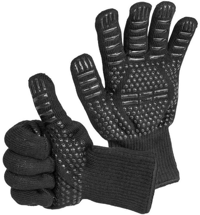 Image du produit Fennek Grill Gant pour barbecue avec logo, noir (Silicone, Kevlar)