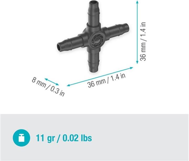 Actual product image Gardena Micro-Drip system cross piece (Drip irrigation connector + branch)