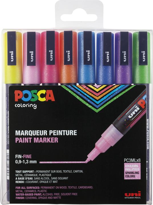 Produktbild Posca Marker PC-3M 8er Set (Multicolor, 1.30 mm, 8 x)