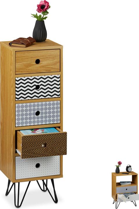 Produktbild Relaxdays Beistellschrank (30 x 25 x 90 cm)