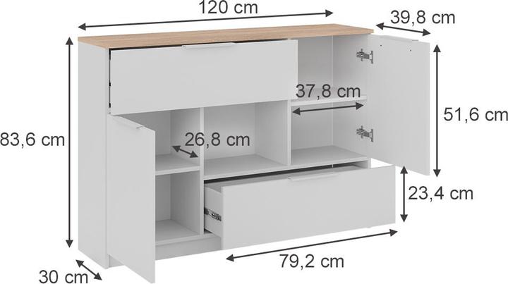 Immagine prodotto Vicco Betti (120 x 30 x 83,5 cm)