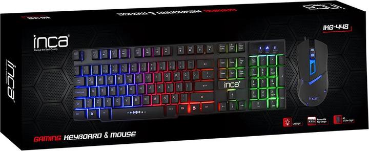 Produktbild Inca Gaming Tastatur IKG-448 inkl. Maus, RGB, dt. Layout retail (DE, Kabelgebunden)