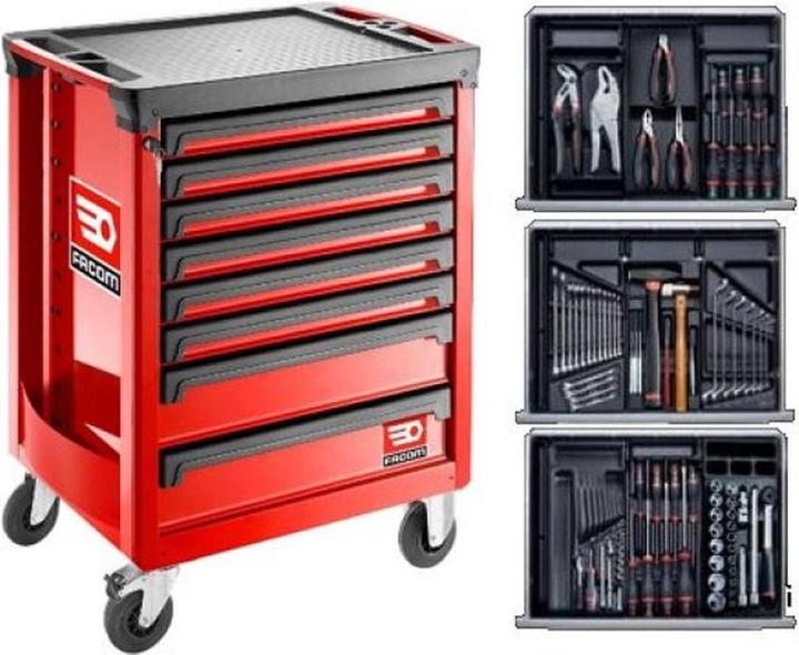 Facom 8-S Werkstattw, 9Kunststoffmod, rot