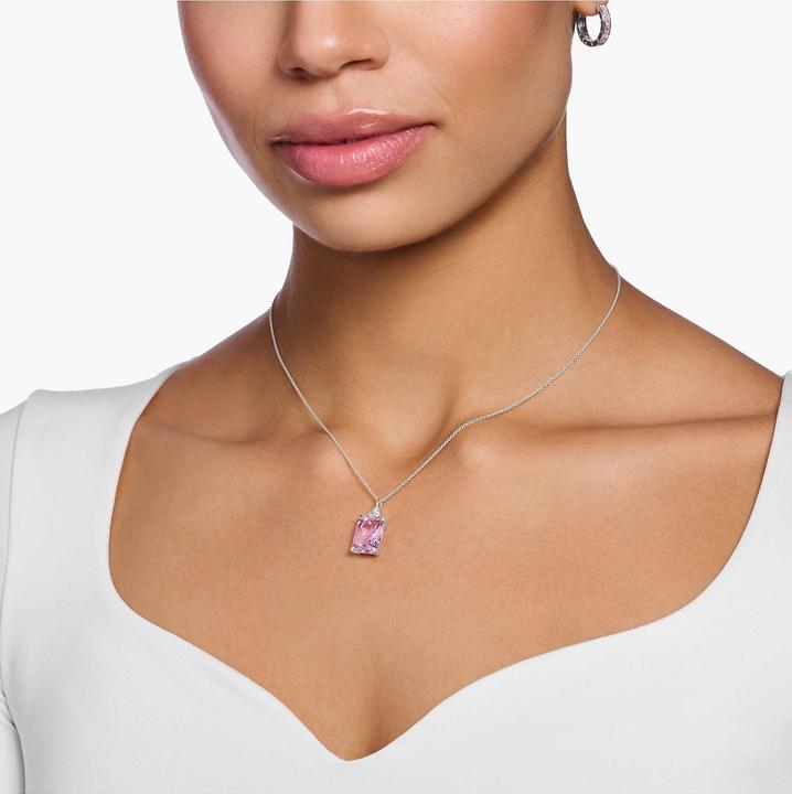 Image du produit Thomas Sabo Chaîne pierre rose (Argent 925, 40 - 45 cm)
