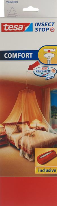 Produktbild tesa Insektenschutz COMFORT, Moskitonetz für Doppelbetten (1250 x 250 cm)