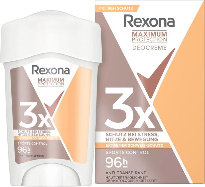 Produktbild Rexona Maximum Protection Deocreme Deodorant Antitranspirant Sports Control - 45 Ml (Stick)