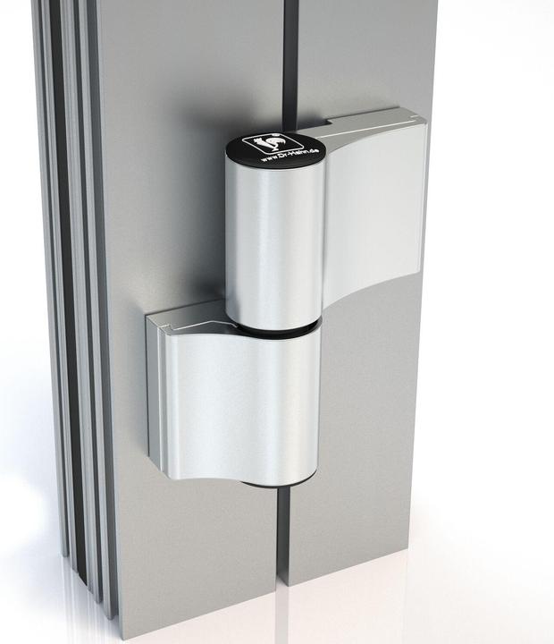Actual product image Dr. Hahn HAHN door hinge 4 AT, 2-part 20/76.5/58 with anchor bolt, silver anodised