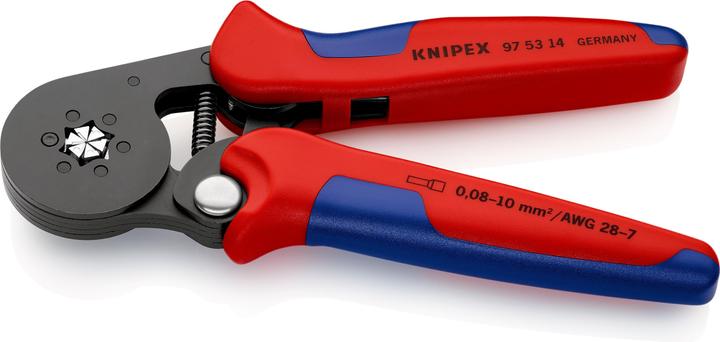Knipex Zelfinstellende krimptang voor adereindhulzen met zijaansluiting 97 53 14 (180 mm)
