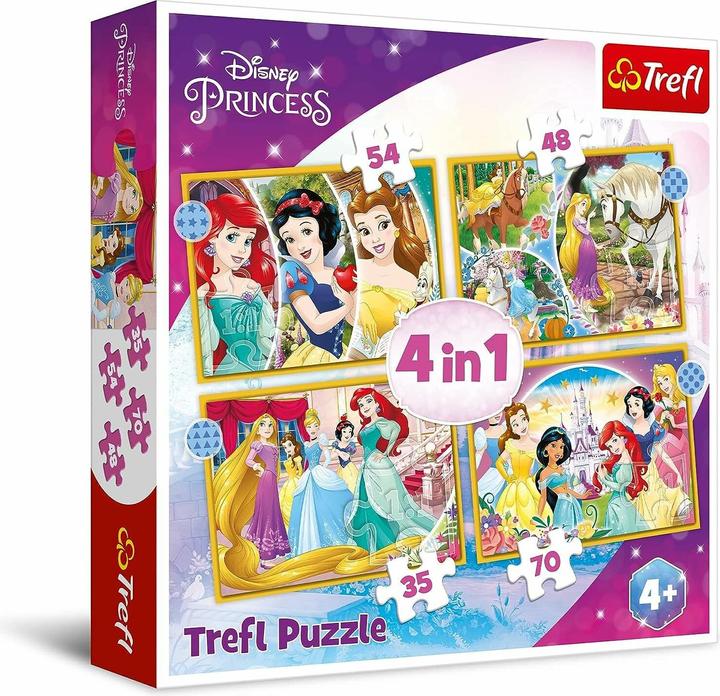 Produktbild Trefl 4 in 1 Puzzle - Prinzessinnen (54 Teile)