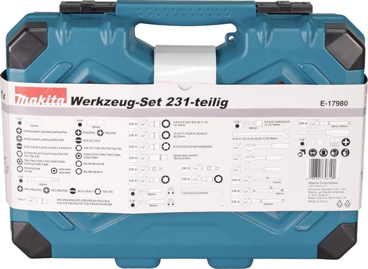 Actual product image Makita Hand tool set (231 pieces)