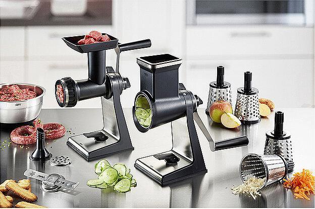 Actual product image GEFU Drum grater with meat grinder attachment