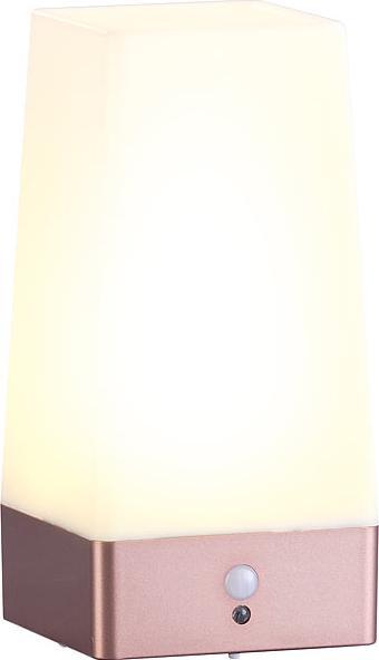 Image du produit Lunartec Lot de 2 lampes de table LED rechargeables avec capteur de mouvement PIR, blanc chaud, rectangulaire