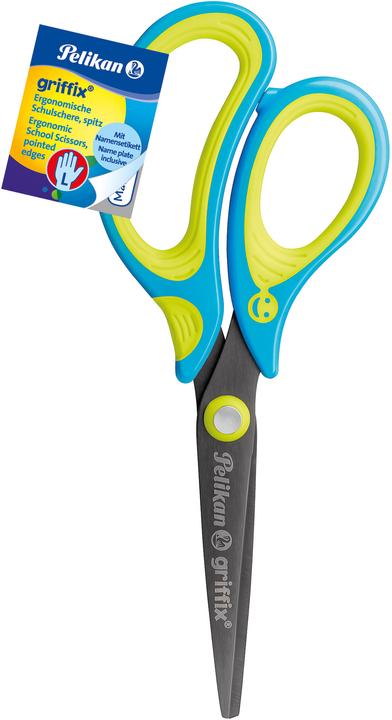 Actual product image Pelikan Scissors pointed Griffix 810296 neonfresh blue lefthanded (15 cm)